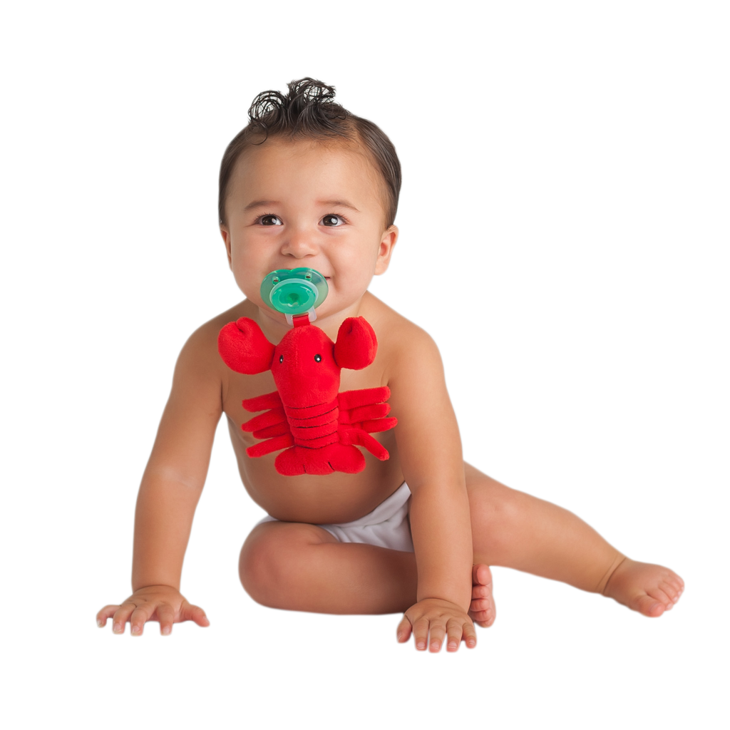 Nookums Charlie Crawfish | Plush Paci Buddy Pacifier Holder