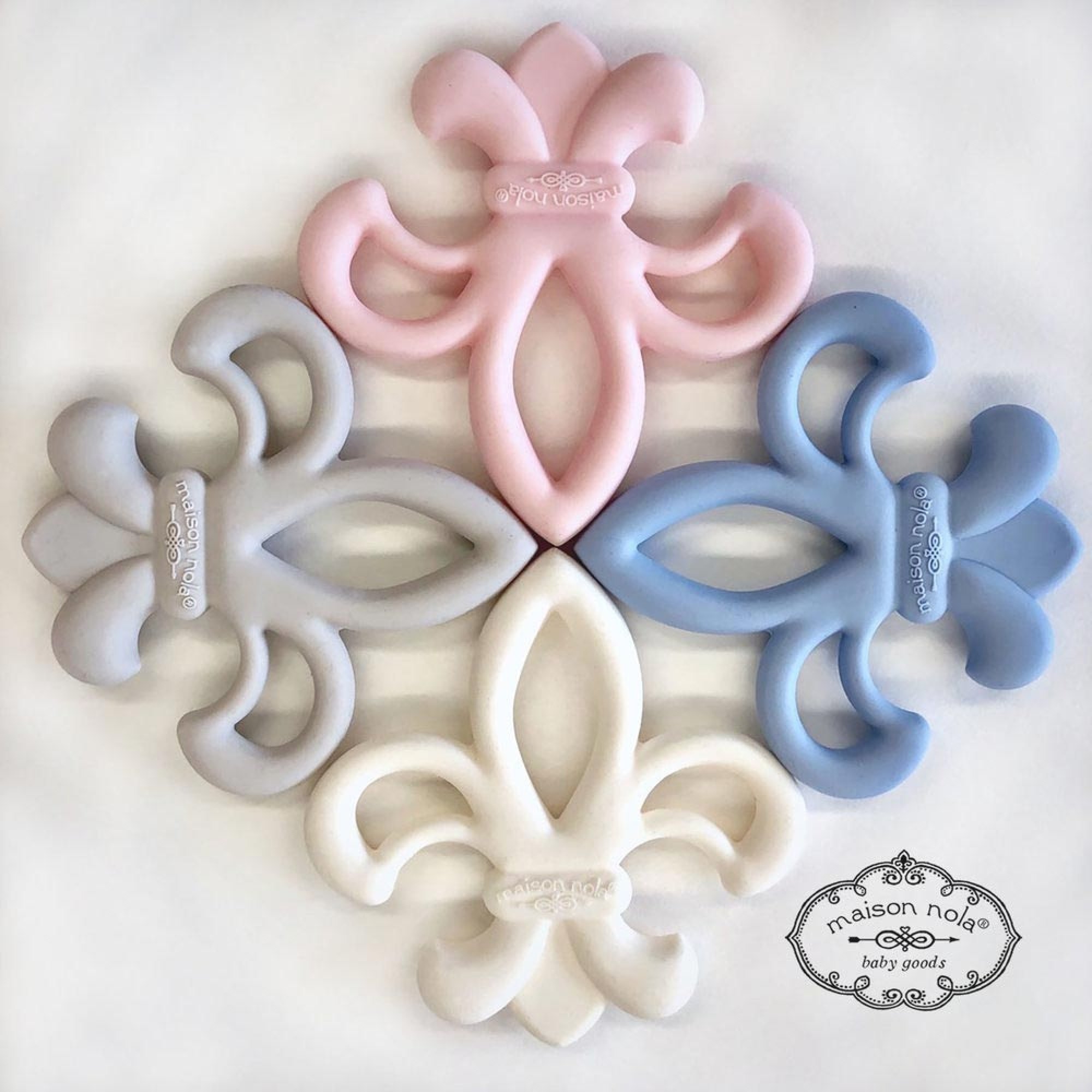 Maison Nola Fleur de Lis Silicone Teether