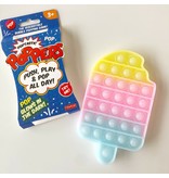 Poptastic Silicone Fidget Popper Toy - Popsicle (Glow in the Dark Rainbow)