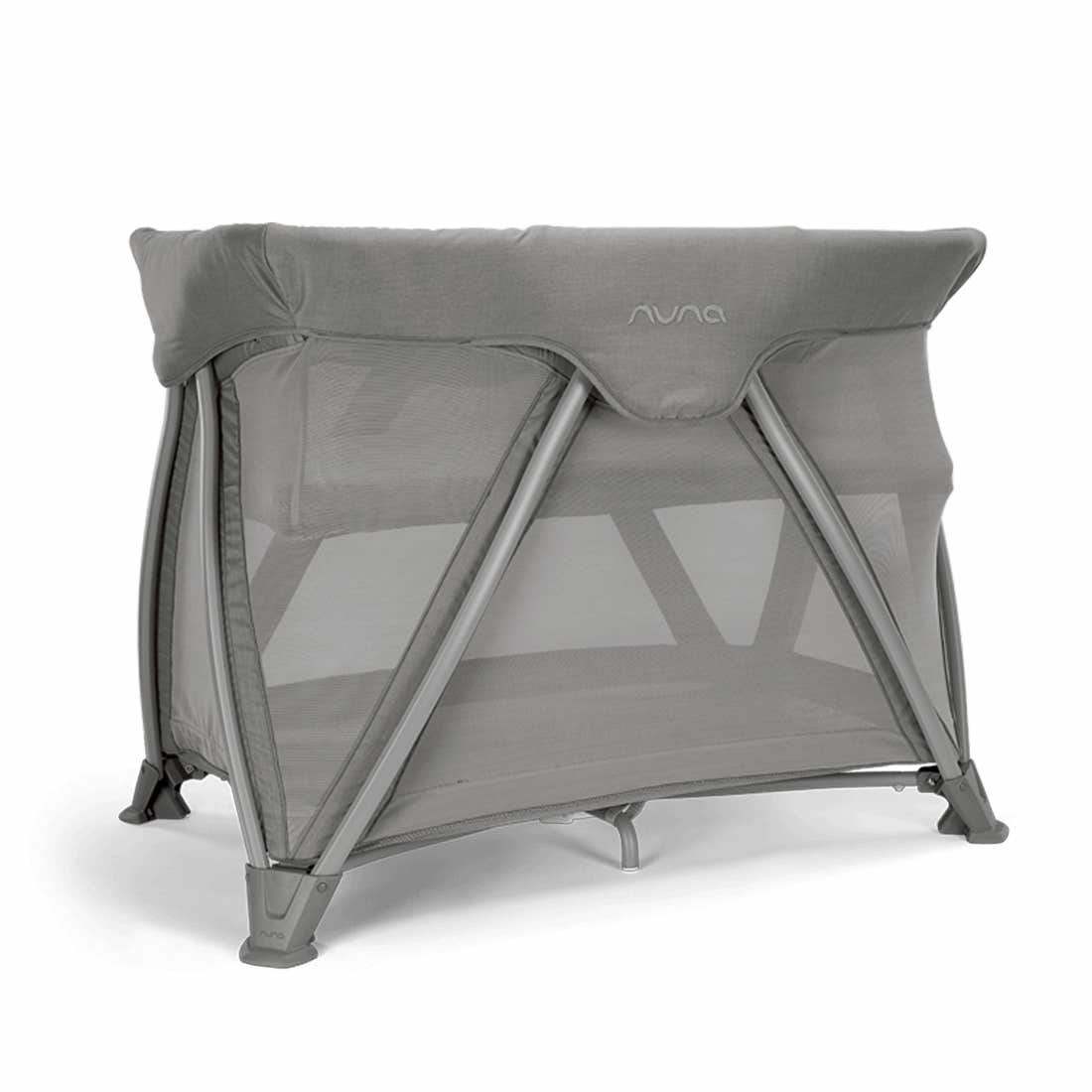 Nuna COVE Aire Go Travel Crib In Frost with sheet ZukaBaby