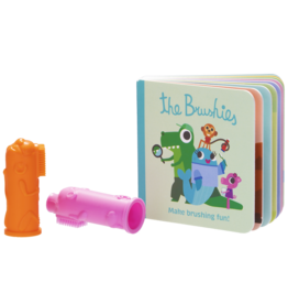 Babiators 2-Pack of Brushies with Momo the Monkey & Pinkey the Pig Mini Book