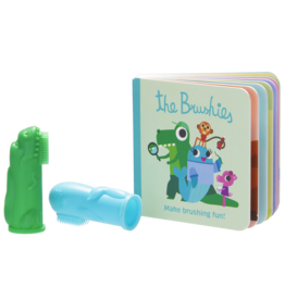 Babiators 2-Pack of Brushies with Chomps the Dino & Willa the Whale Mini Book