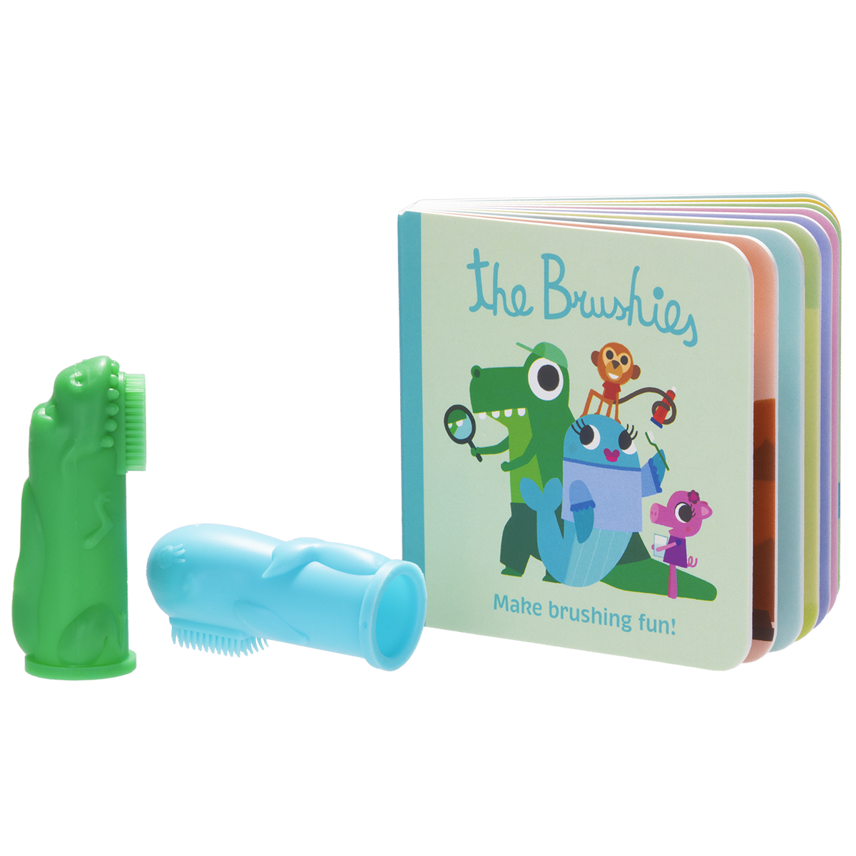 The Brushies 2-Pack of Brushies with Chomps the Dino & Willa the Whale Mini Book