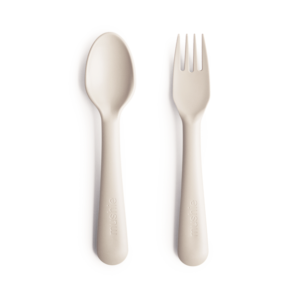 Mushie Toddler Fork and Spoon Set (BPA-Free) -