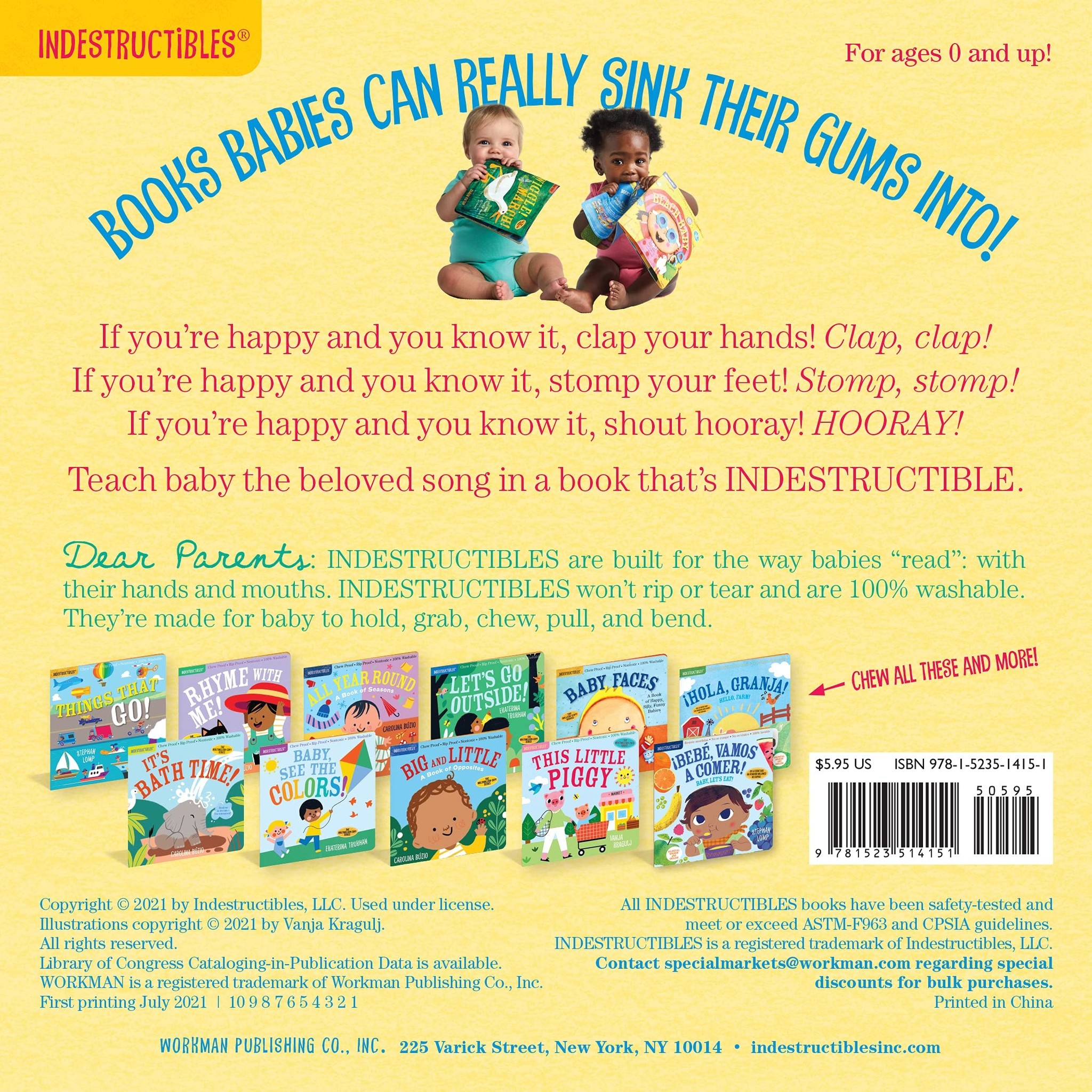 Indestructibles Baby Books Indestructibles: Happy and You Know It