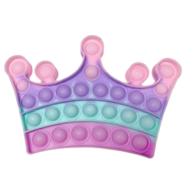 Poptastic Silicone Fidget Popper Toy - Rainbow Crown