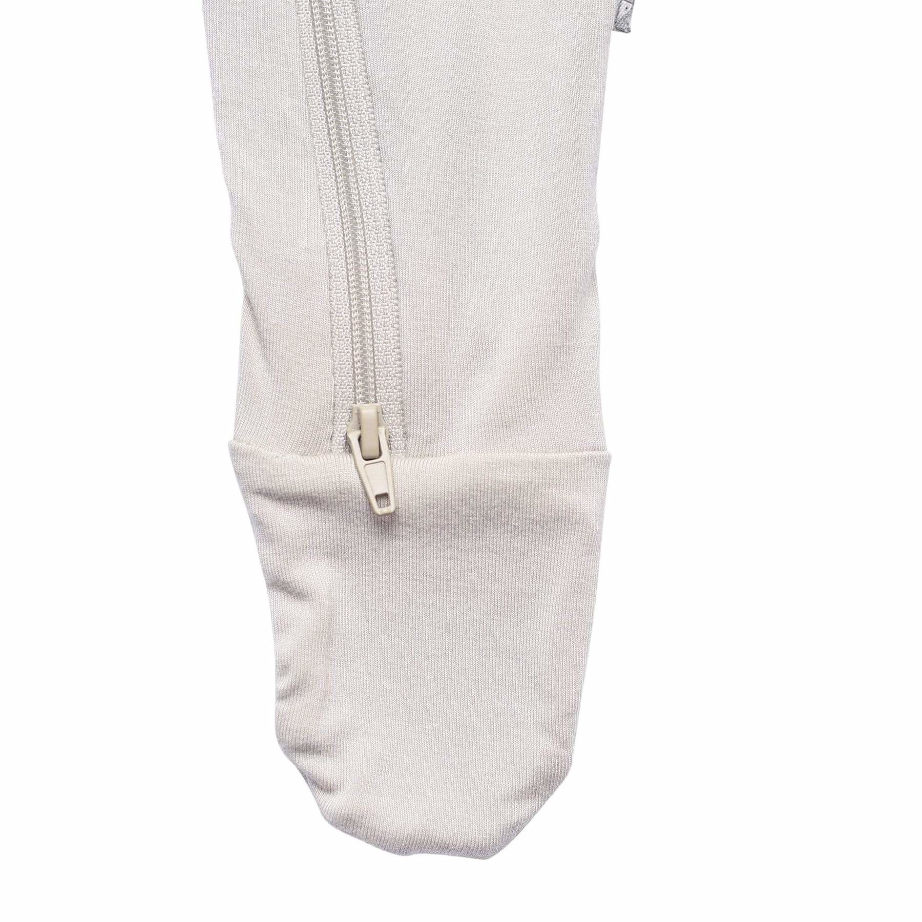 Kyte Baby Bamboo Zippered Footie - Oat - ZukaBaby