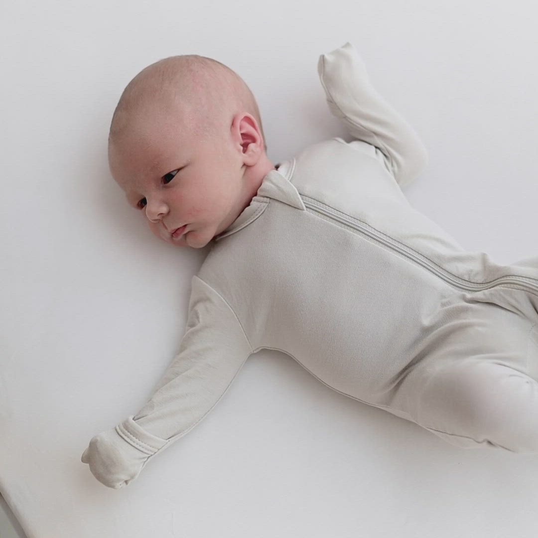 Kyte Baby Kyte Baby Bamboo Zippered Footie | Oat