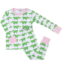 Magnolia Baby Pink Alligator Pima Pajama Set