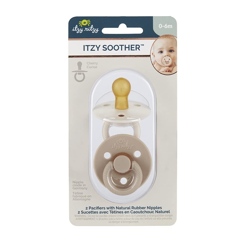 Itzy Ritzy Itzy Soother Natural Rubber Pacifier Set - Neutral