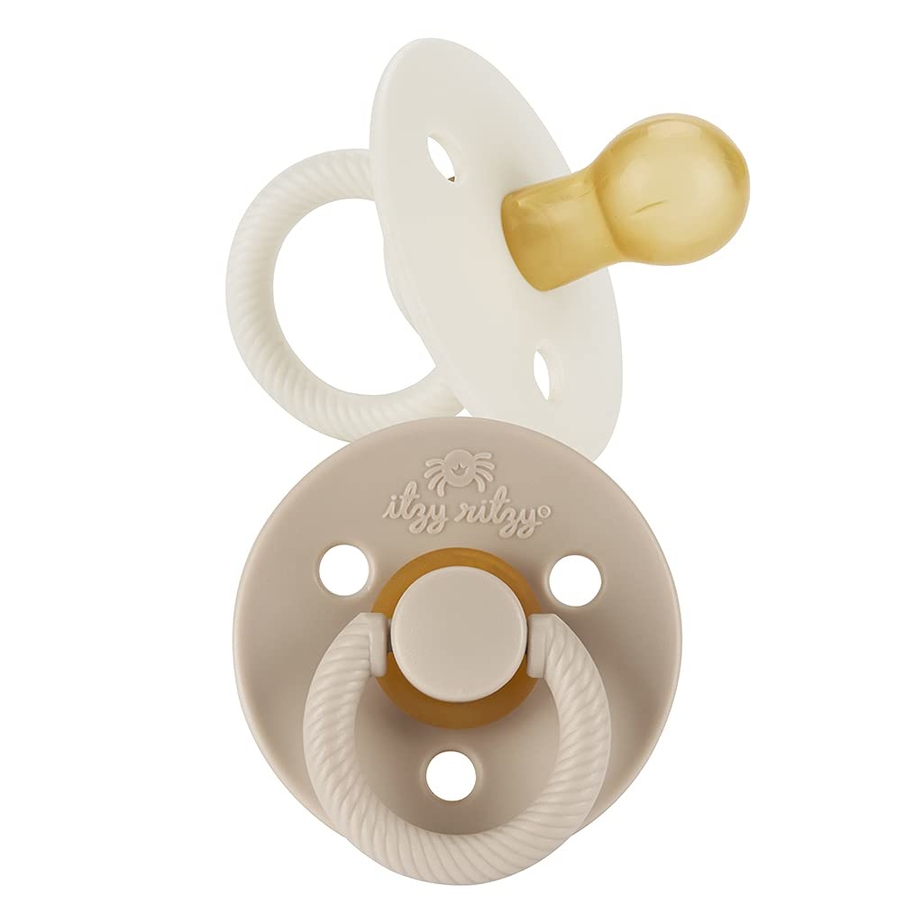 Itzy Ritzy Itzy Soother Natural Rubber Pacifier Set - Neutral