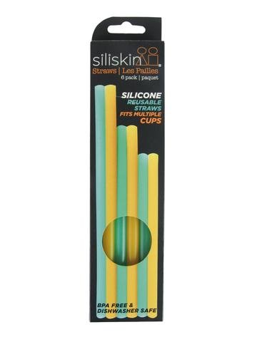 Silikids Reusable Silicone Straws 6pk