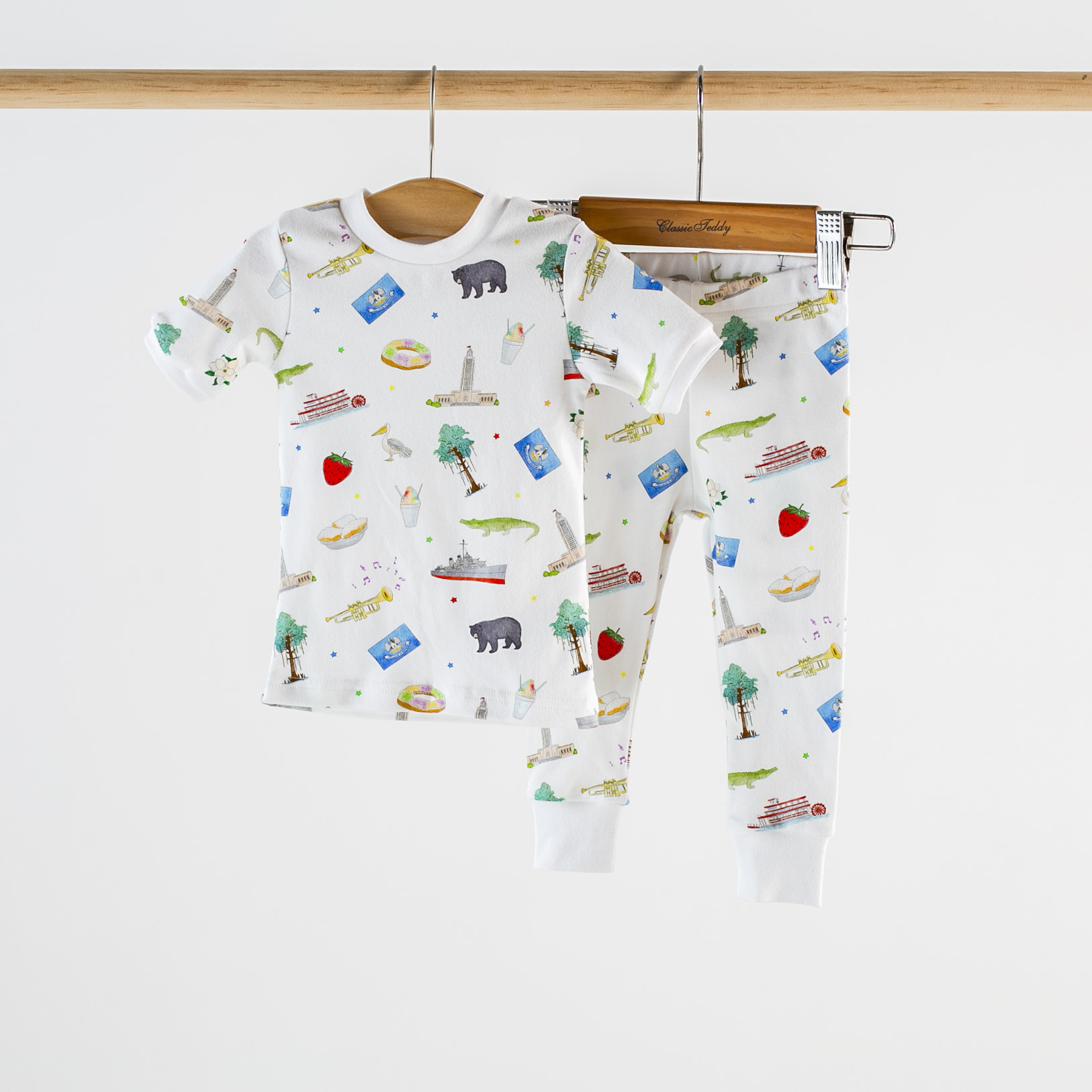 Nola Tawk Louisiana Kids Organic Cotton Pajama Set