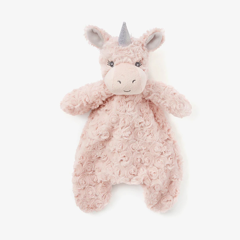 Elegant Baby Unicorn Snuggler Plush Security Blanket with Gift Box