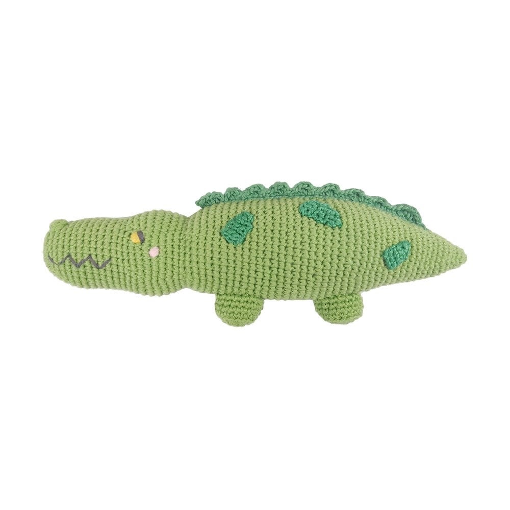 Albetta Alligator Hand Crocheted Rattle
