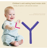 Markey Y-Shaped Baby Teether Chews Silicone Hollow Teething Tube