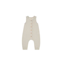 Quincy Mae Quincy Mae  Organic Woven Button Jumpsuit | Sky Stripe