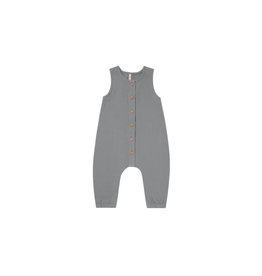 Quincy Mae Quincy Mae Washed Organic Woven Button Jumpsuit | Indigo