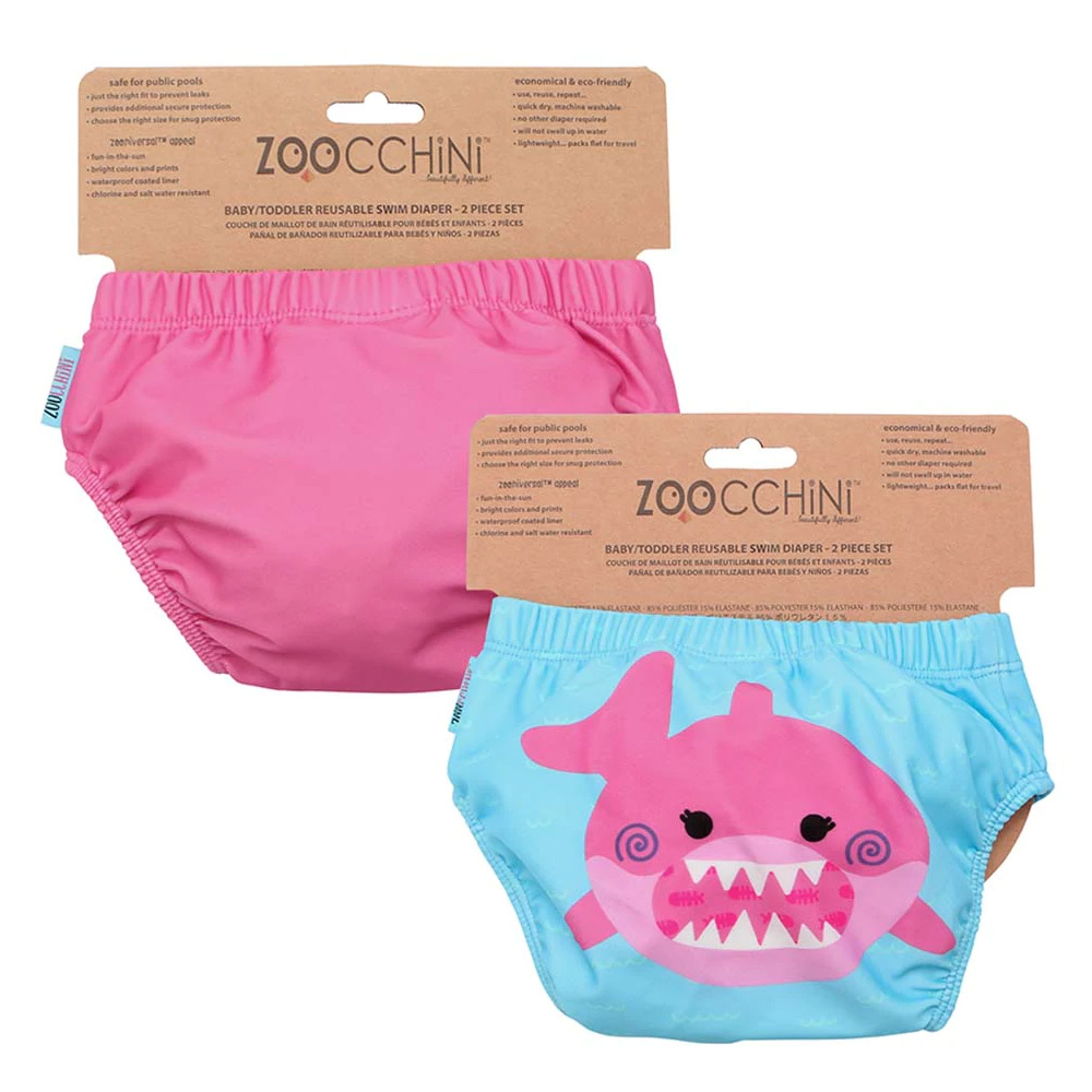 Zoochini Sophie the Shark Knit Swim Diaper 2 Pc Set