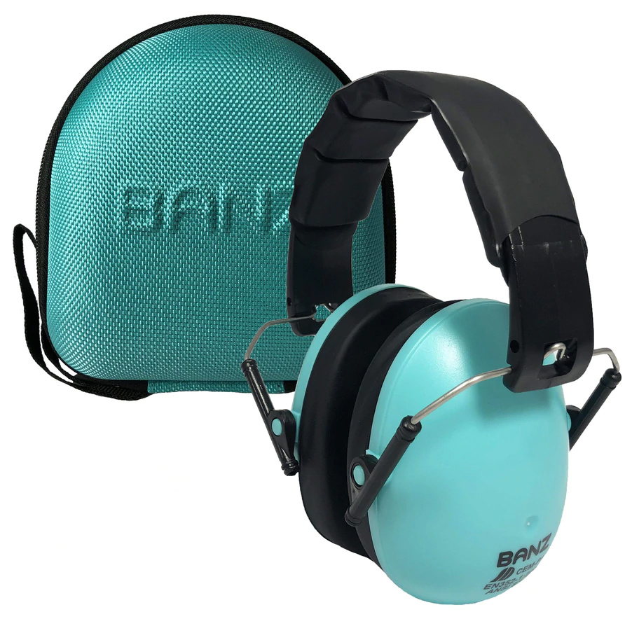 Banz Banz Hear No Blare Kids Earmuffs with ZeeCase - Lagoon (2-12 years)