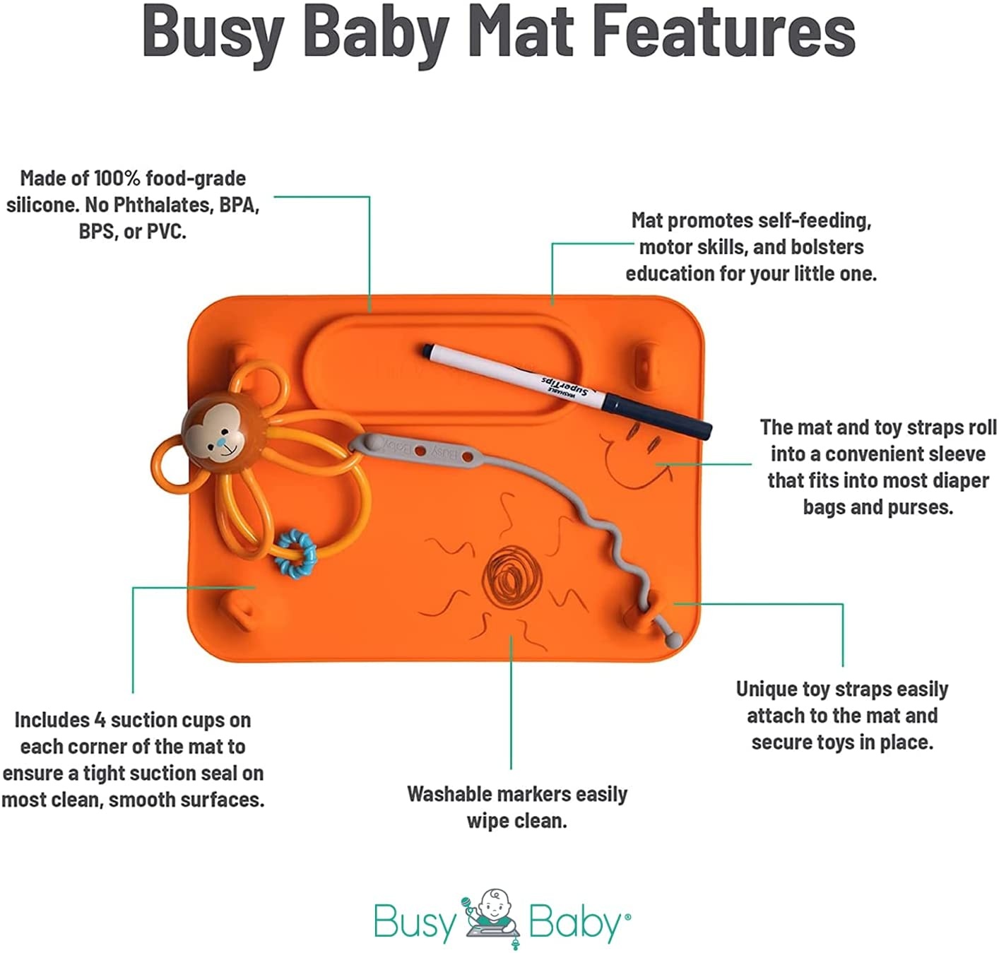 Busy Baby Busy Baby Original Silicone Sensory Mat