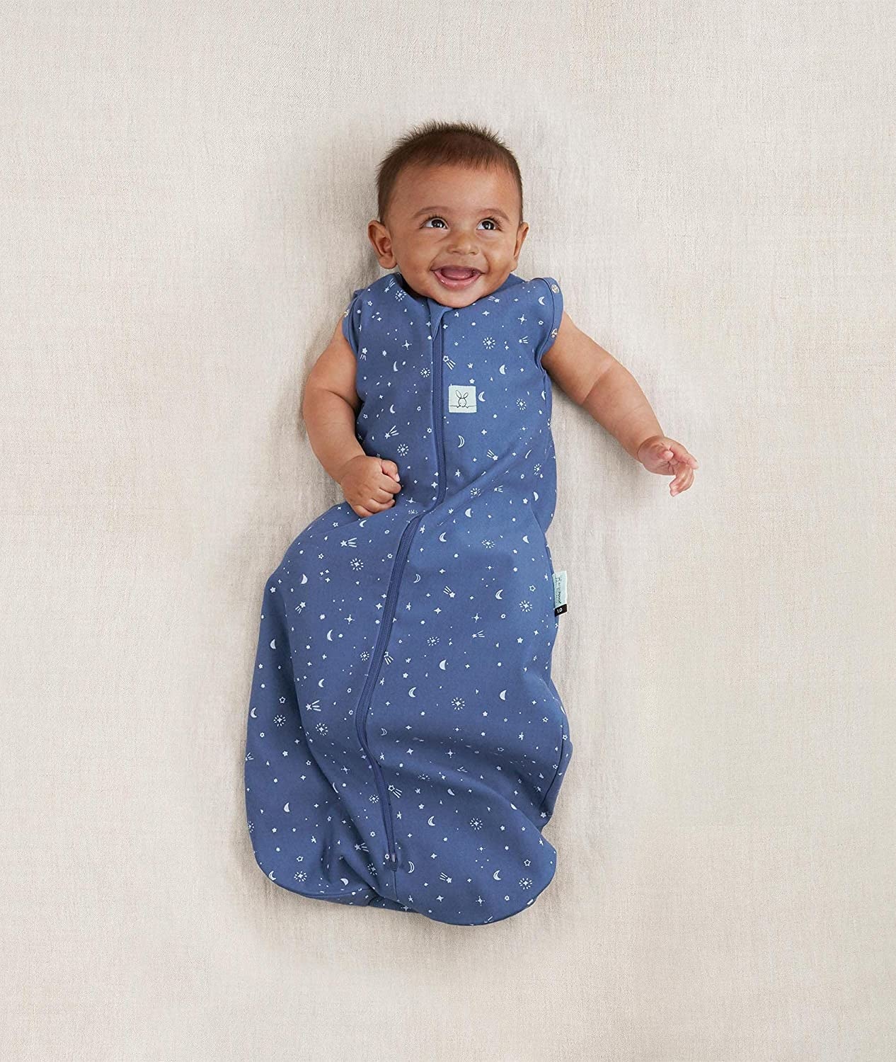 ergoPouch Cocoon Organic Cotton Bamboo Zip Up Swaddle Bag - Night Sky 1.0 TOG