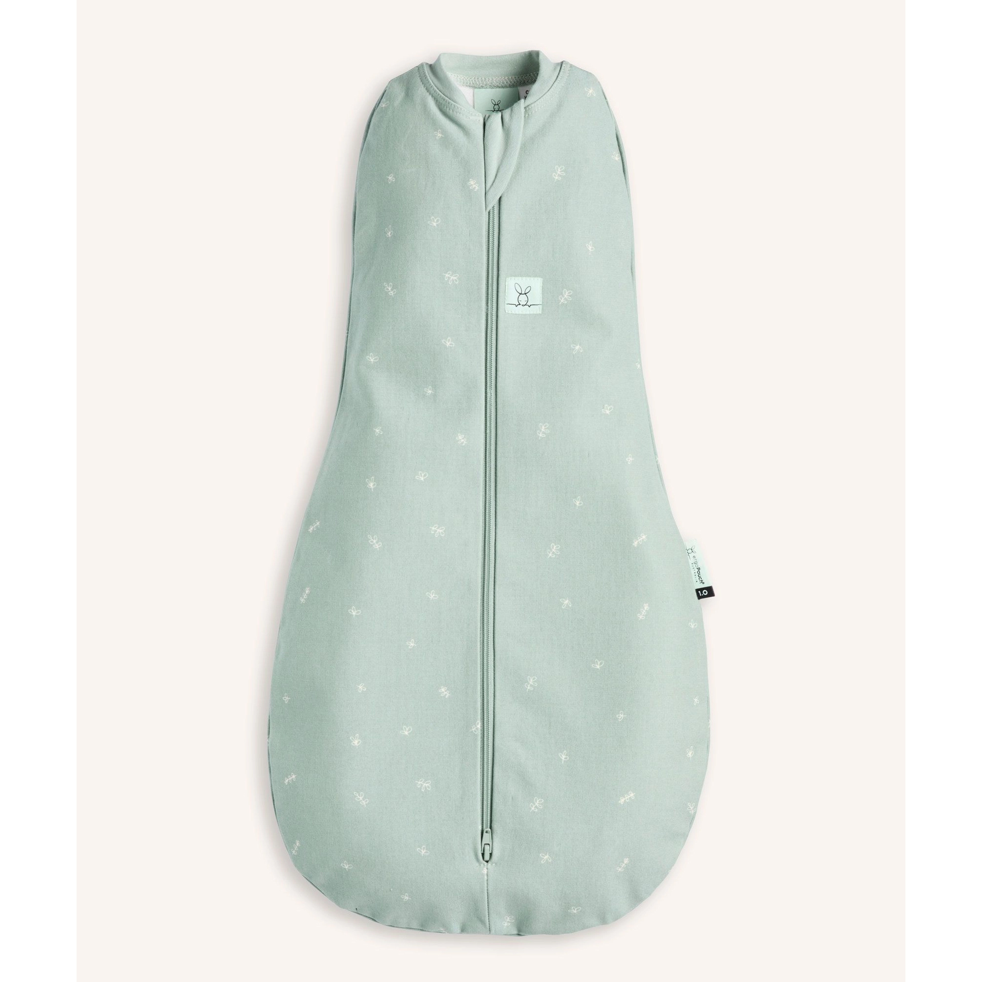 ergoPouch Cocoon Organic Cotton Bamboo Zip Up Swaddle Bag - Sage 1.0 TOG