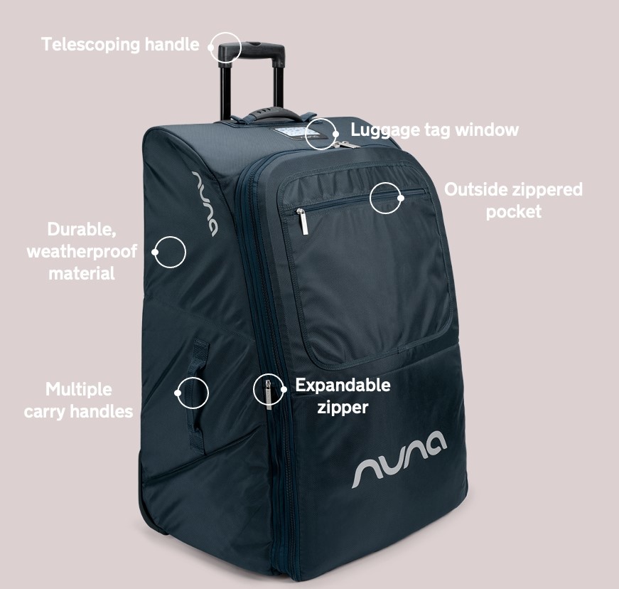 Nuna Wheeled Travel Bag  Fits All Nuna Car Seats & Pushchairs