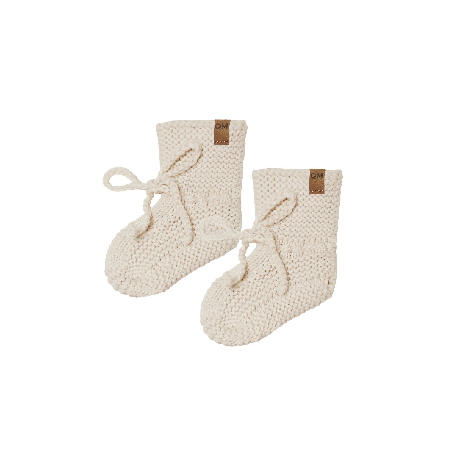 Quincy Mae Natural Organic Knit Booties