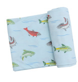 Angel Dear Salmon Bamboo Swaddle Blanket