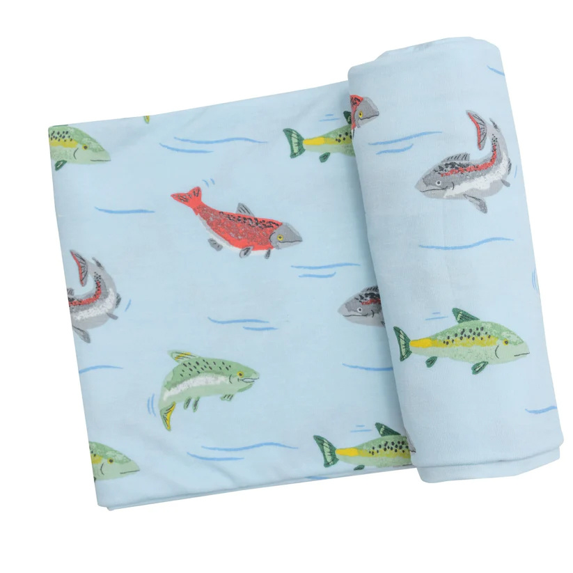 Angel Dear Salmon Bamboo Swaddle Blanket