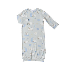 Angel Dear Baby Sheep Blue Bamboo Lap Shoulder Gown (0-3m)