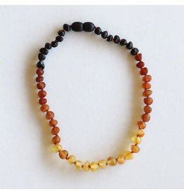 Canyon Leaf Raw Ombre Baltic Amber Necklace