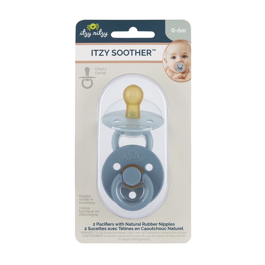 Itzy Ritzy Itzy Soother Natural Rubber Pacifier Set | Harbor + Coast