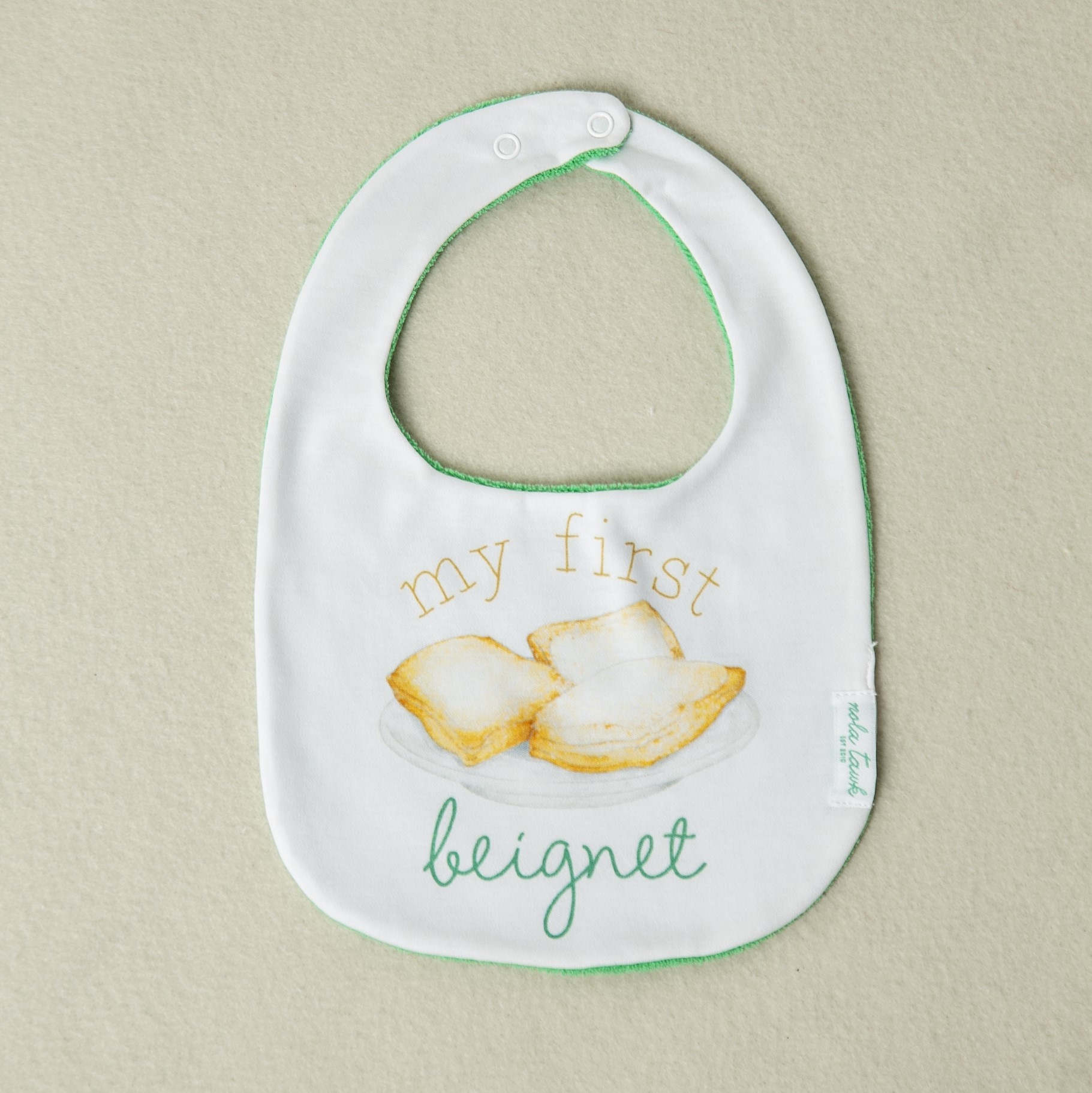 Nola Tawk My First Beignet Organic Cotton Bib