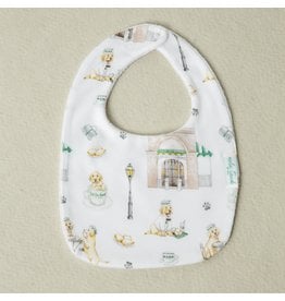 Nola Tawk Powdered Sugar and Puppies Organic Cotton Bib