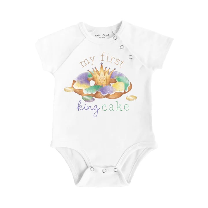 Nola Tawk My First King Cake Organic Cotton Onesie