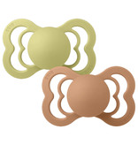 BIBS BIBS Natural Rubber Pacifier Supreme Collection 2 Pack | Size 2 (6-18M)