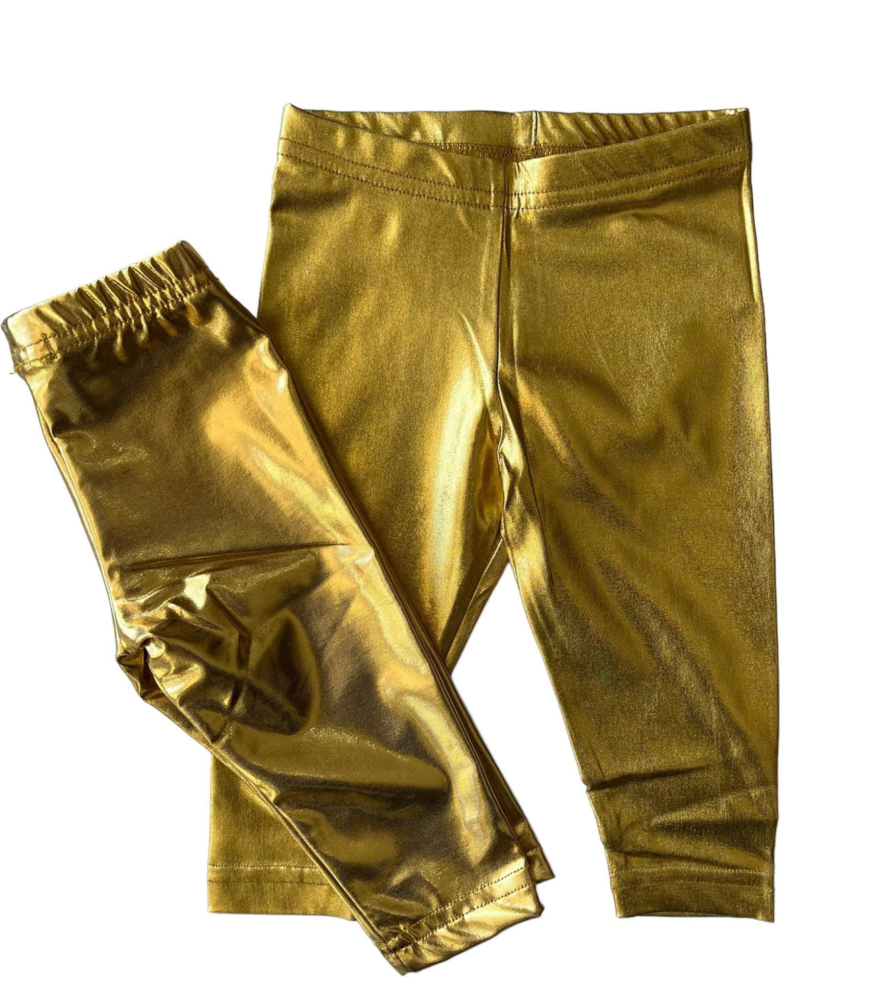 La Luna Gold Lame Leggings