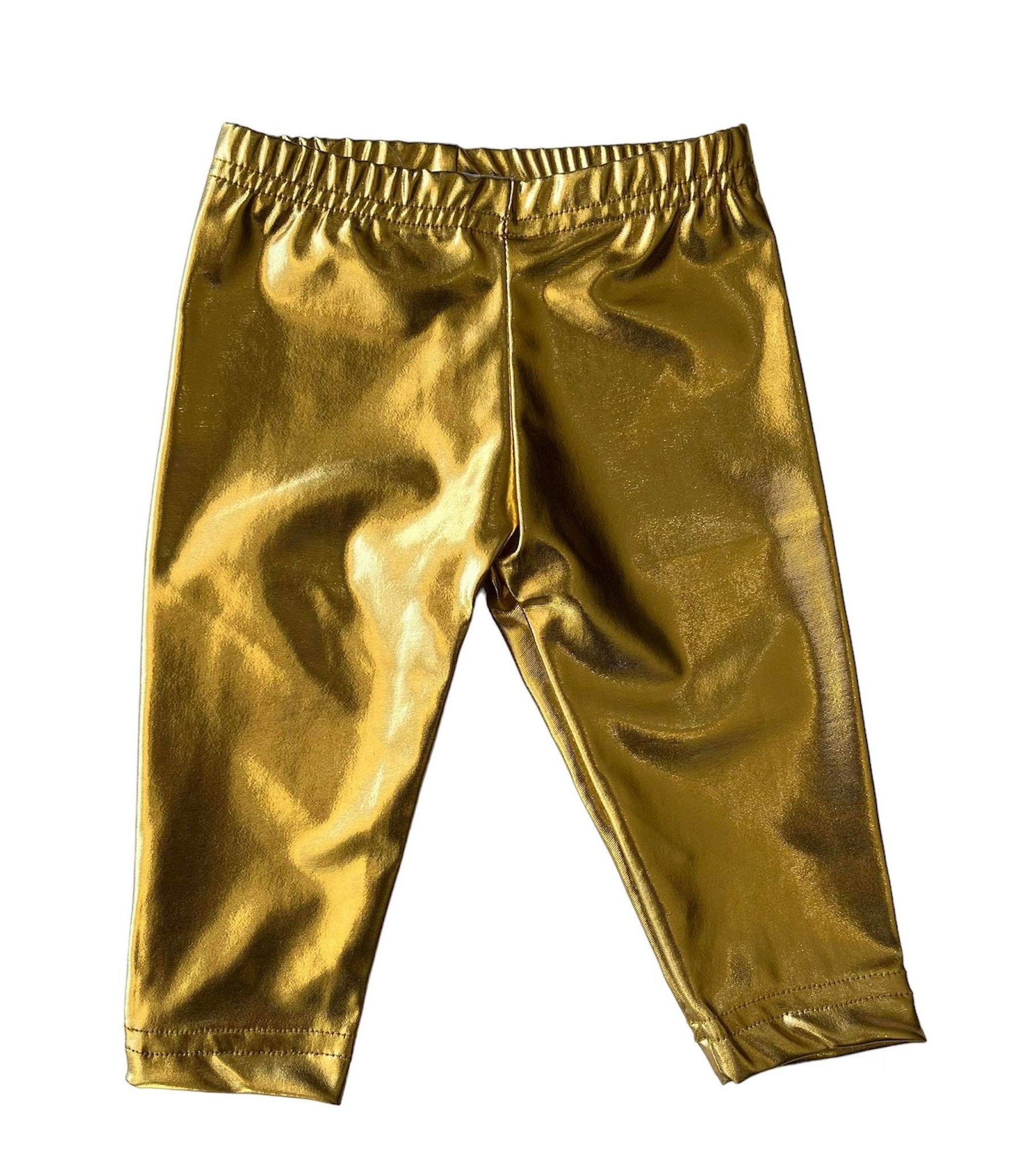 La Luna Gold Lame Leggings