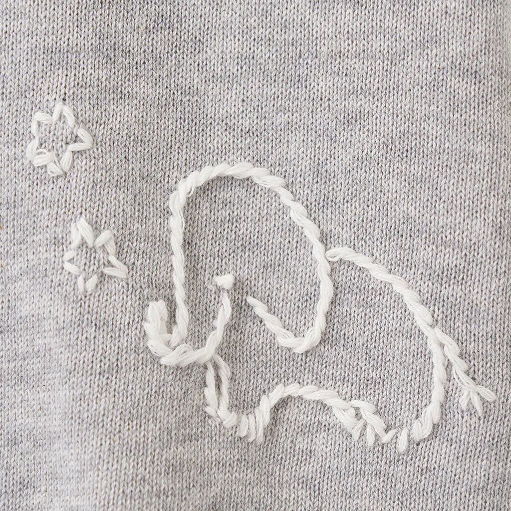 Elegant Baby Elephant Knit Shortall