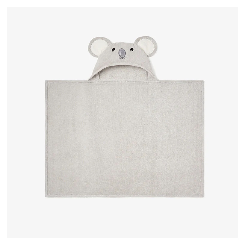 Elegant Baby Baby Bath Wrap Cotton Velour Hooded Towel - Koala (0-24 mo)