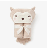 Elegant Baby Baby Bath Wrap Cotton Velour Hooded Towel - Owl (0-24 mo)