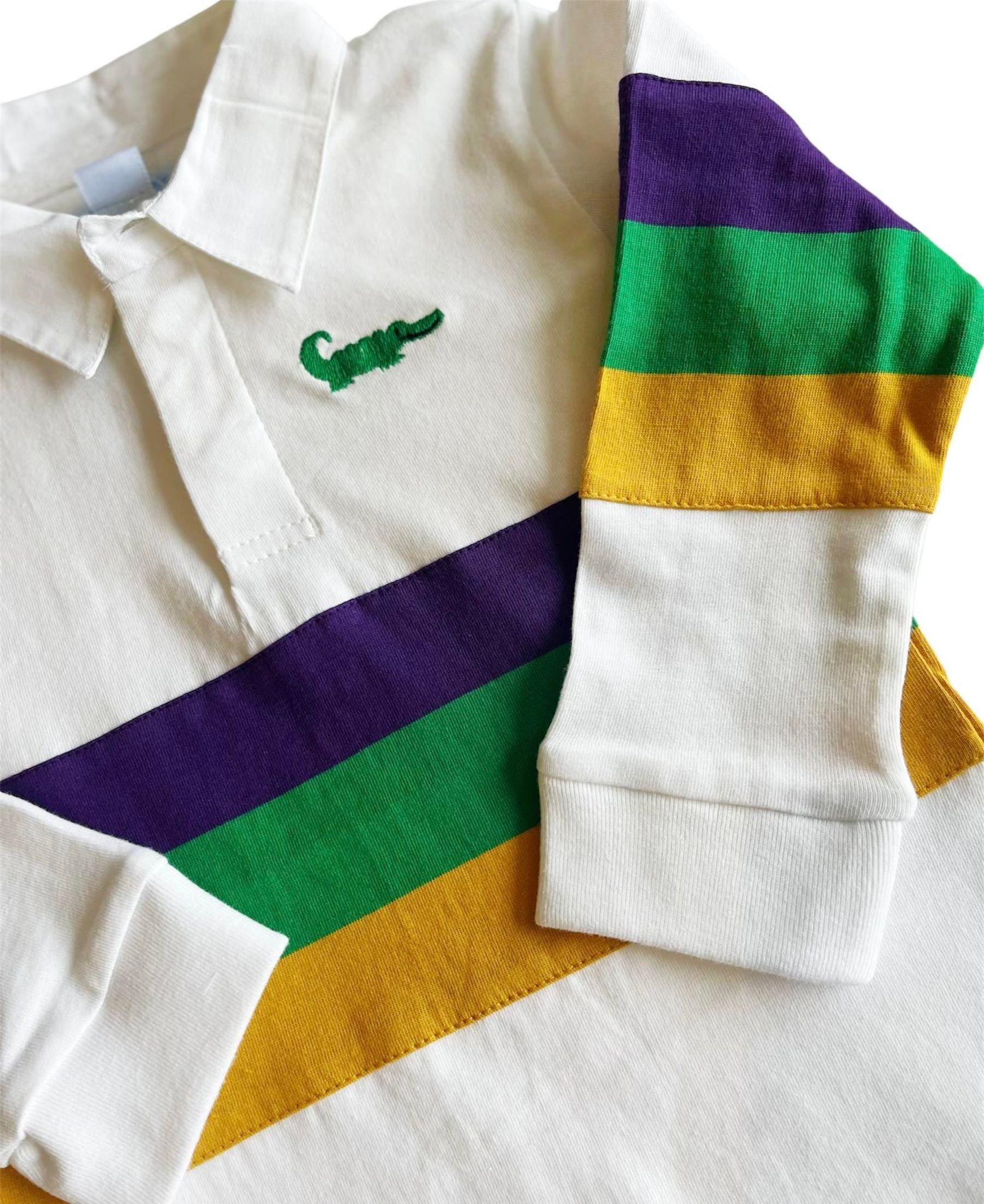 Lulu Bebe Mardi Gras Rugby Long Sleeve Shirt