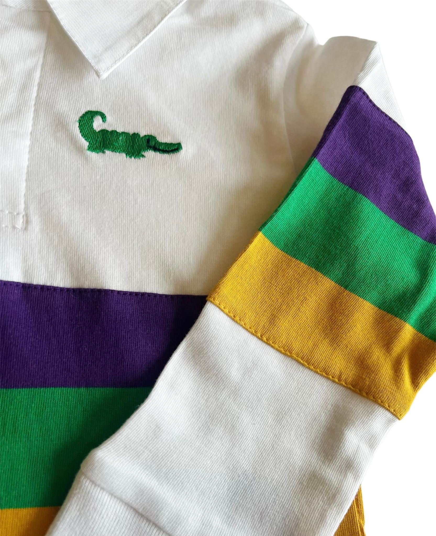 Lulu Bebe Mardi Gras Rugby Long Sleeve Shirt