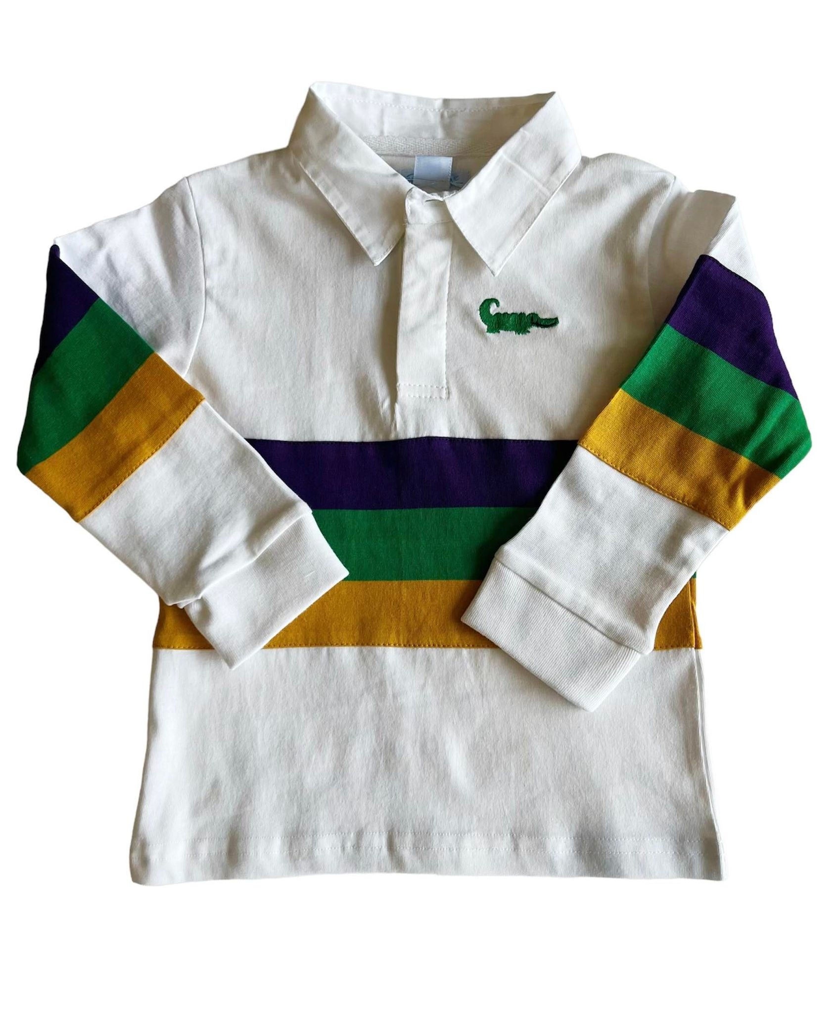 Lulu Bebe Mardi Gras Rugby Long Sleeve Shirt