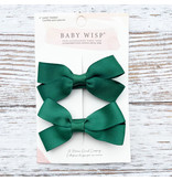 Baby Wisp Sandra Pigtail Pinch Clips | Forest Green