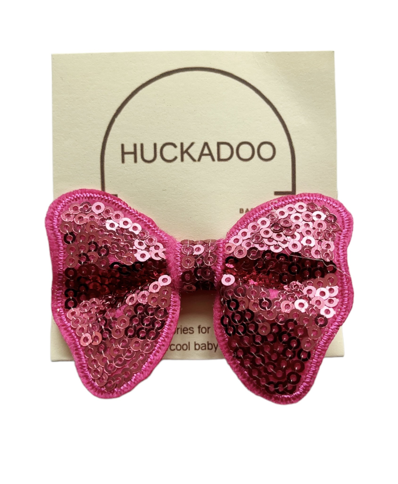 Huckadoo Huckadoo Sparkle Bow Clip | Nectar Cream