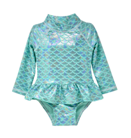 Flap Happy Alissa Ruffle Rash Guard Swimsuit Baby UPF50+ | Fairy Tale Scales