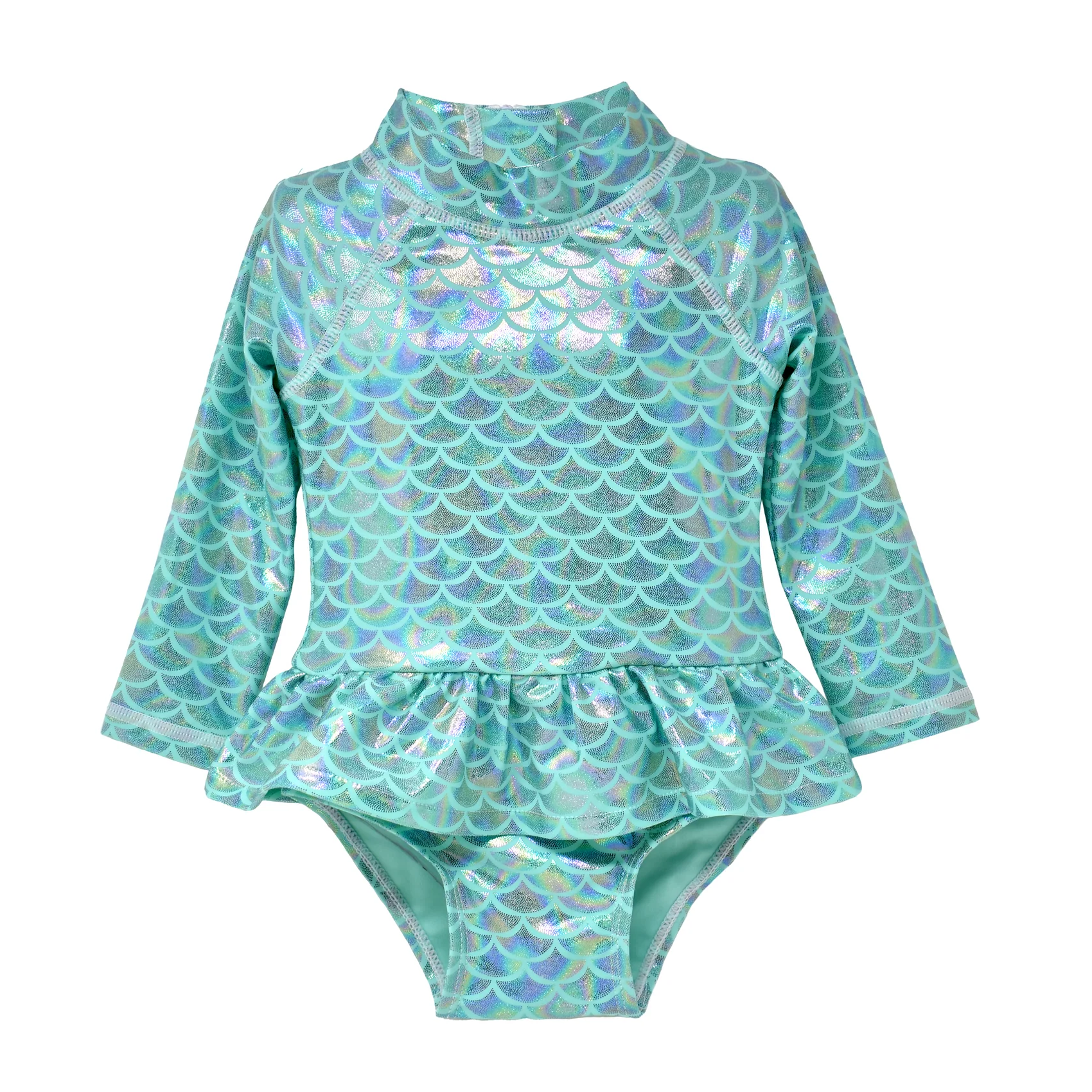 Flap Happy Baby UPF50+ Alissa Ruffle Rash Guard Swimsuit | Fairy Tale Scales